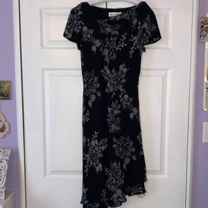 Donna Ricco Asymmetrical Ruffle Hem Dress size 6